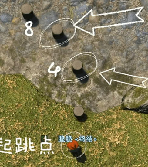 Hotbar numbers aligned against the wooden stakes in New Gridania for calibration